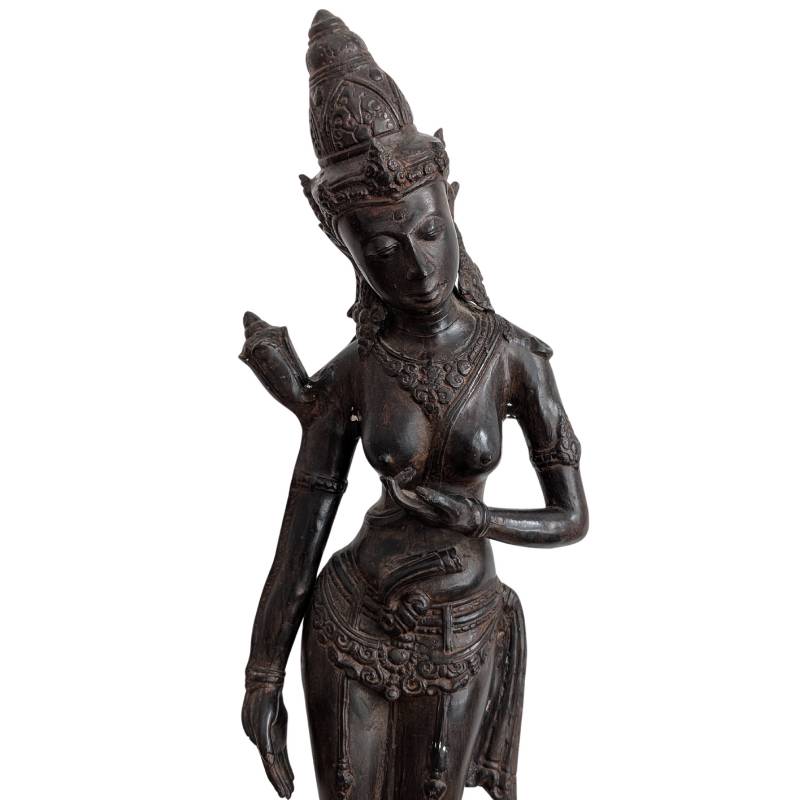 Bronzene Tara-Bodhisattva aus Südostasien, Khmer-Revival