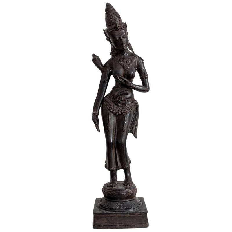 Tara – Bronzestatue im Stil der Khmer-Renaissance, 20. Jahrhundert – Los 128