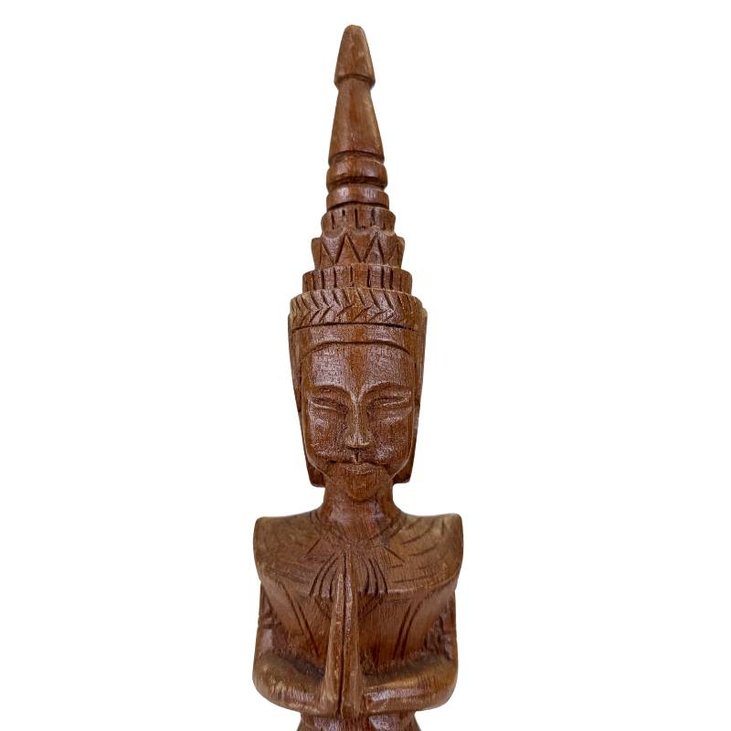 hölzerne Tempelstatue