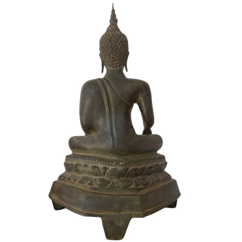 Thailändische Buddha-Statue mit Resten der ursprünglichen Feuervergoldung