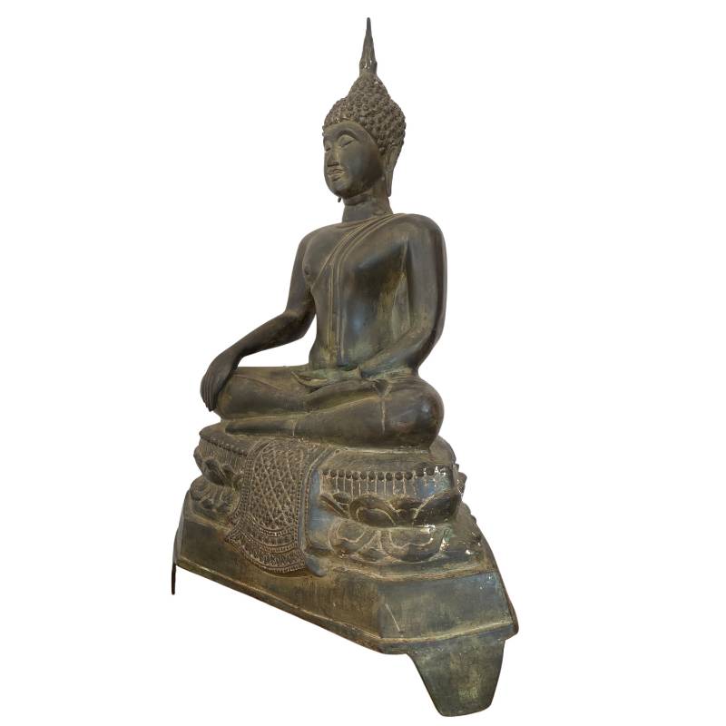 Sitzende antike Buddha-Statue aus Thailand