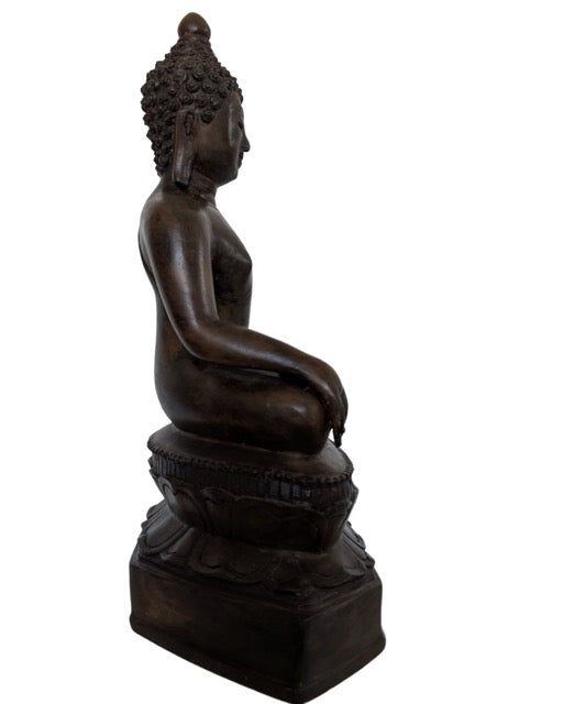 Vintage Buddha-Statue aus Bronze, geeignet für Meditation oder als Hausaltar.