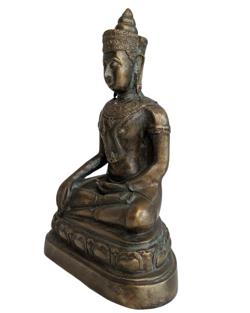 Thailändischer Buddha im Ayutthaya-Stil, aus Bronze gefertigt
