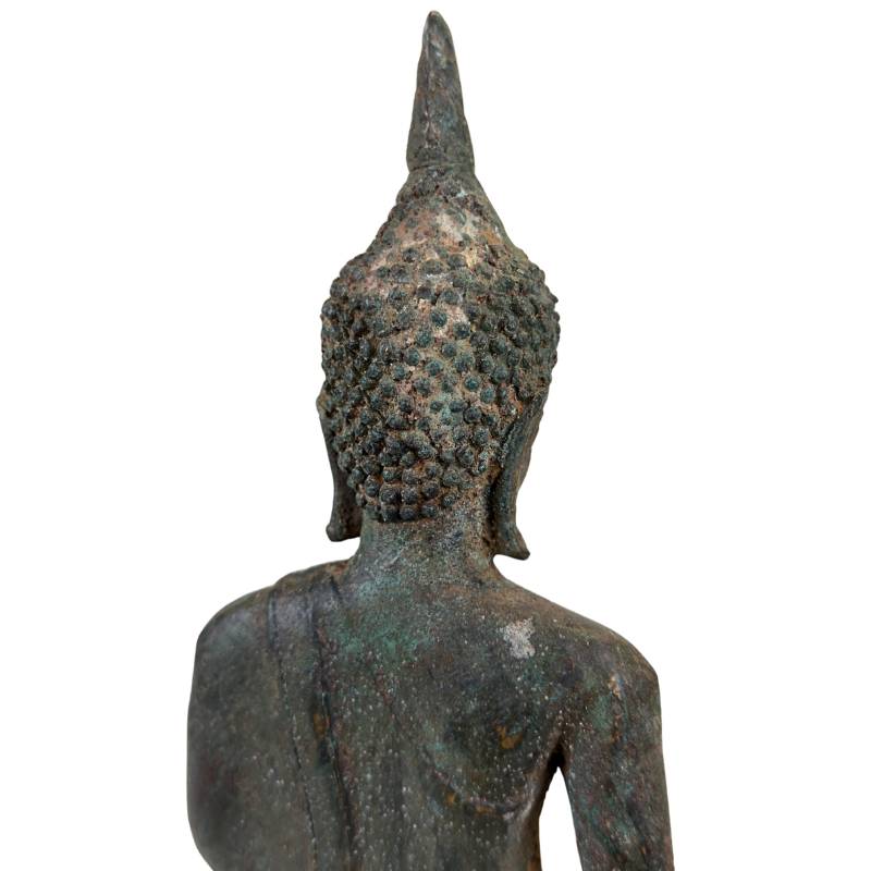 Thailändischer Buddha aus Bronze in klassischer Meditationshaltung