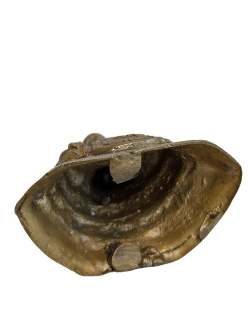 Thailändische Buddha-Statue aus feuervergoldeter Bronze mit klassischer Bhumisparsha-Mudra