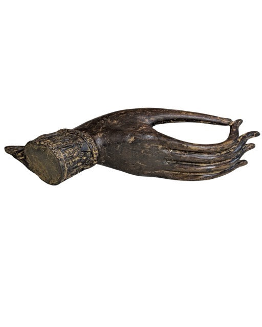 Alte thailändische Buddha-Hand aus Bronze