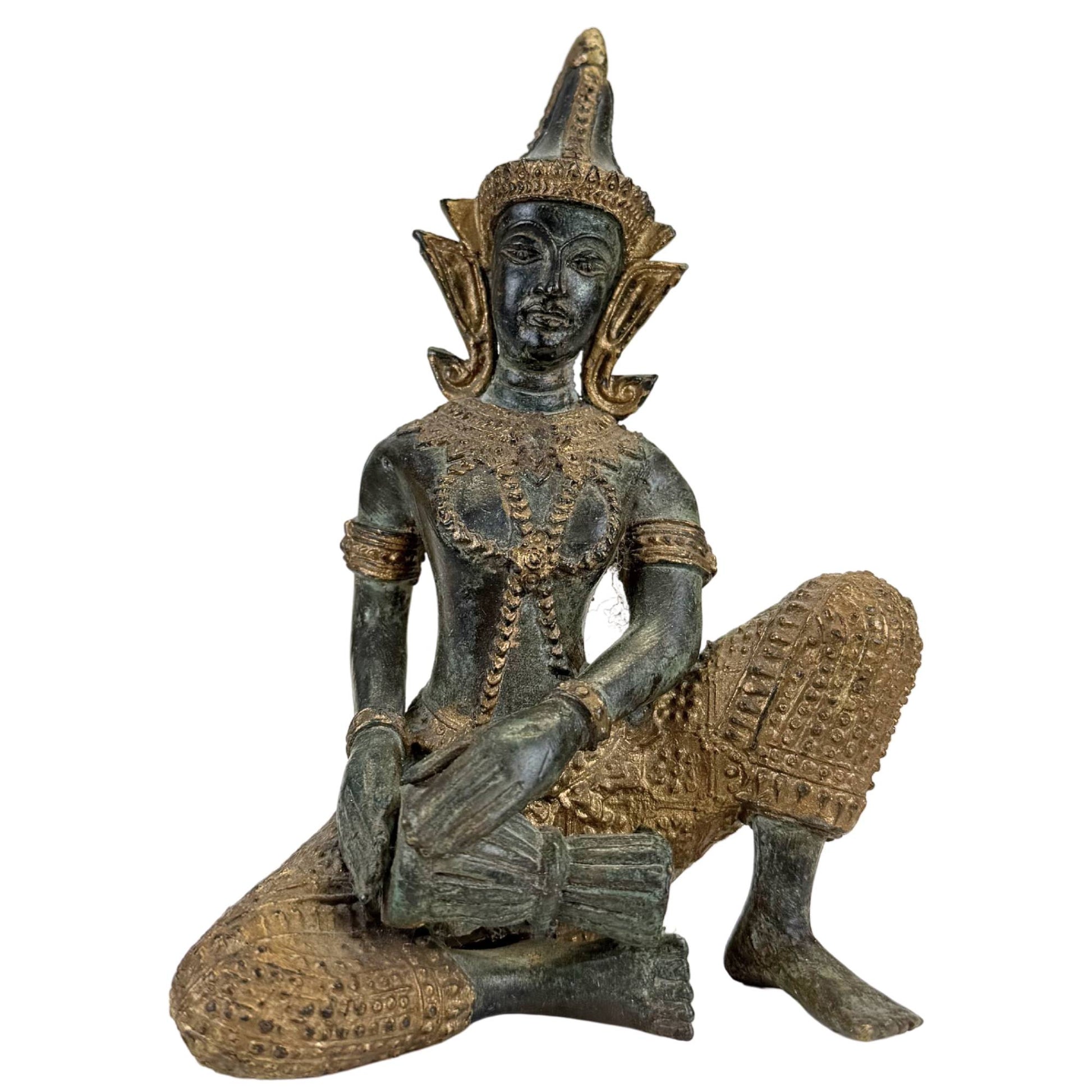 Thailändische Kunst, Bronzeguss, Gesichtsausdruck, Trommler