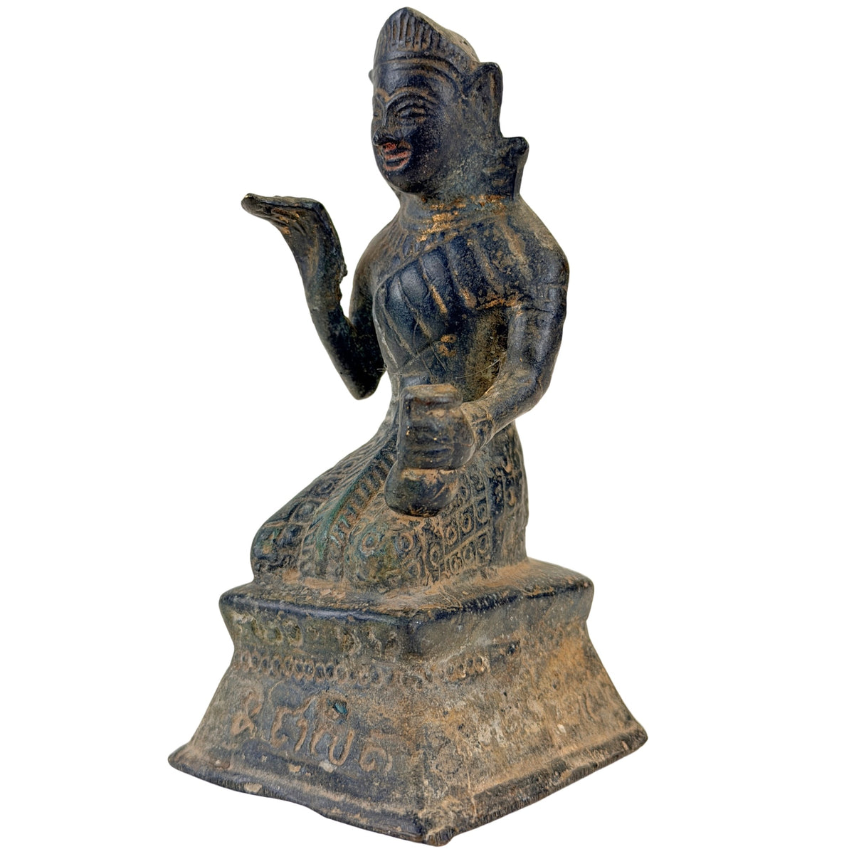 Thailändische Nang-Kwak-Figur in Dreiviertelansicht von links.