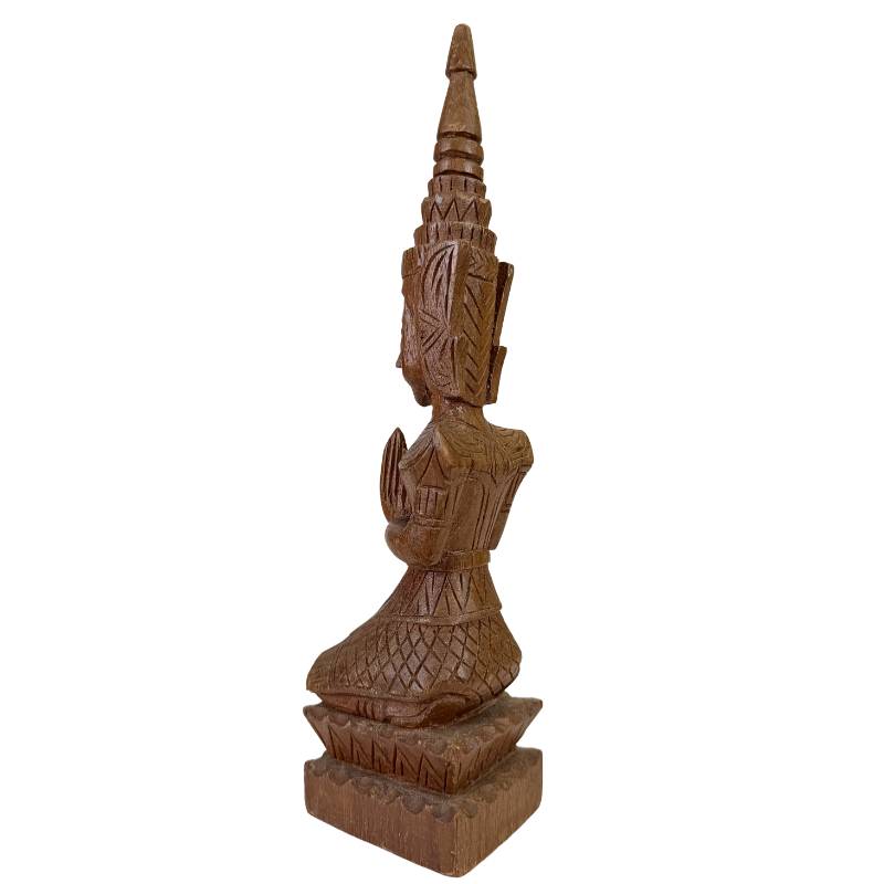 Thailändische religiöse Holzschnitzfiguren als Set