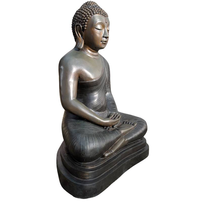Theravada-Buddha in Dhyana Mudra, ausgeführt in Bronze