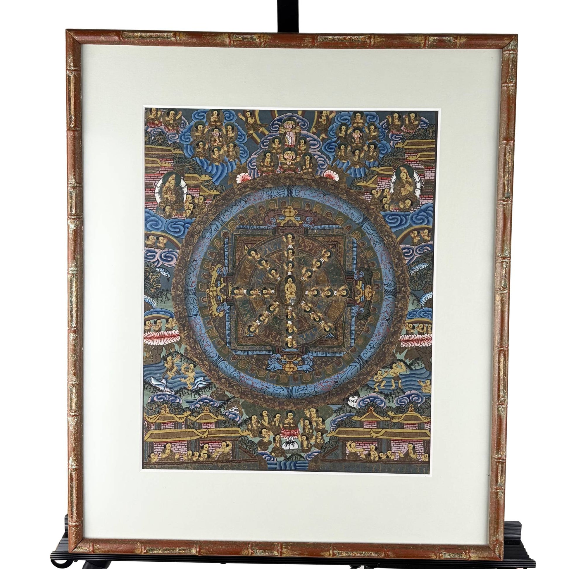Tibetisch-buddhistische Mandala-Thangka-Wandkunst