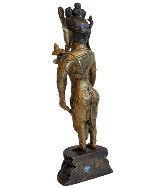 Sammlerstück: Tibetische Avalokiteshvara-Statue aus Bronze