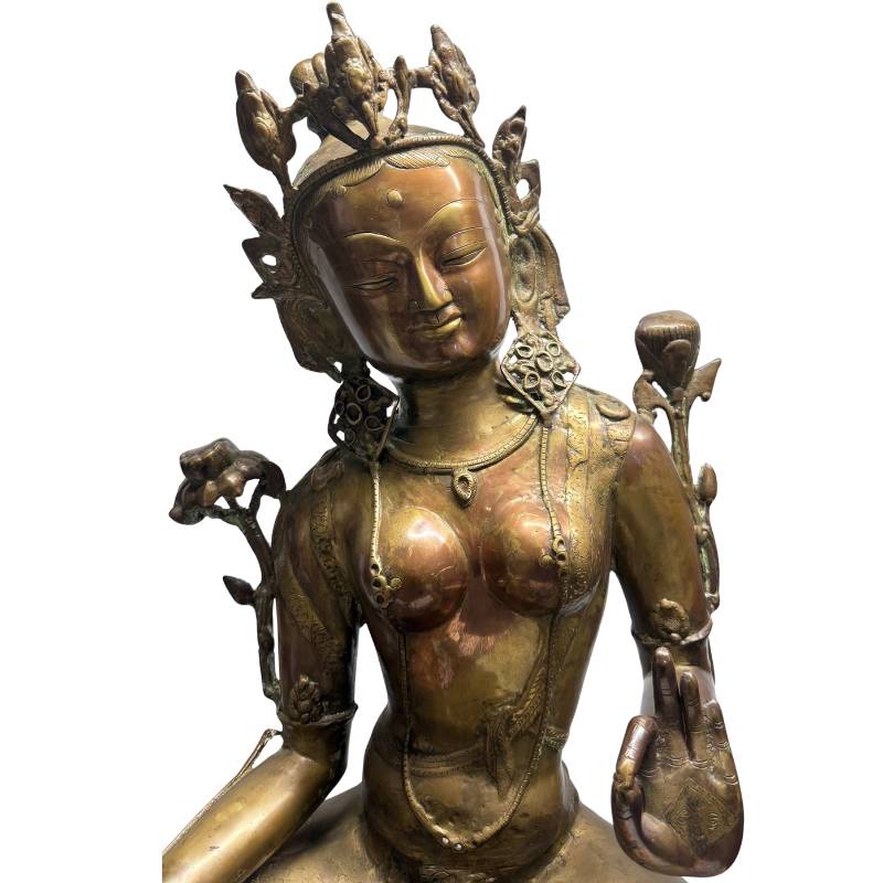 Tibetische buddhistische Tara-Statue aus antiker Bronze