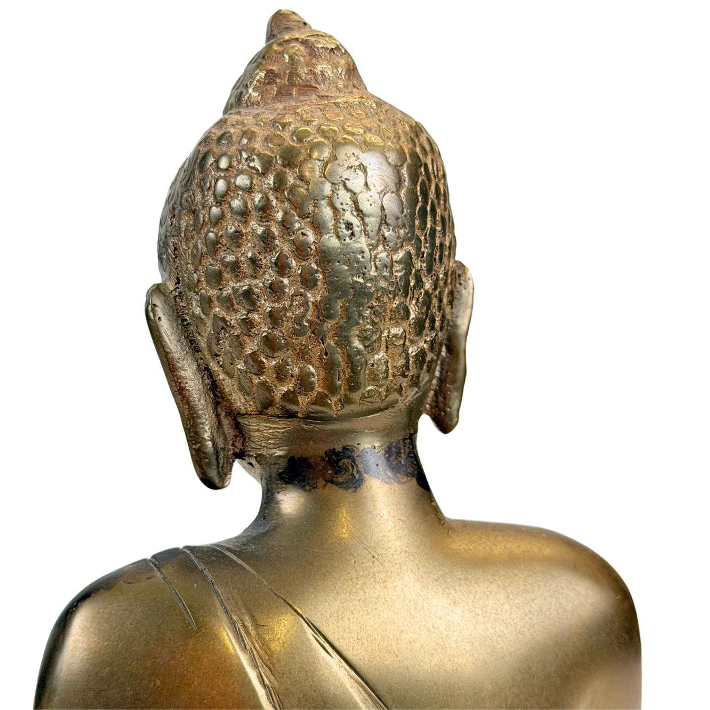 Rückenansicht einer antiken tibetischen Buddha aus dem 19. Jahrhundert