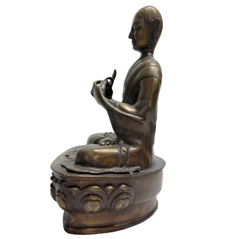 Antike Bronzestatue eines tibetischen Mönchs