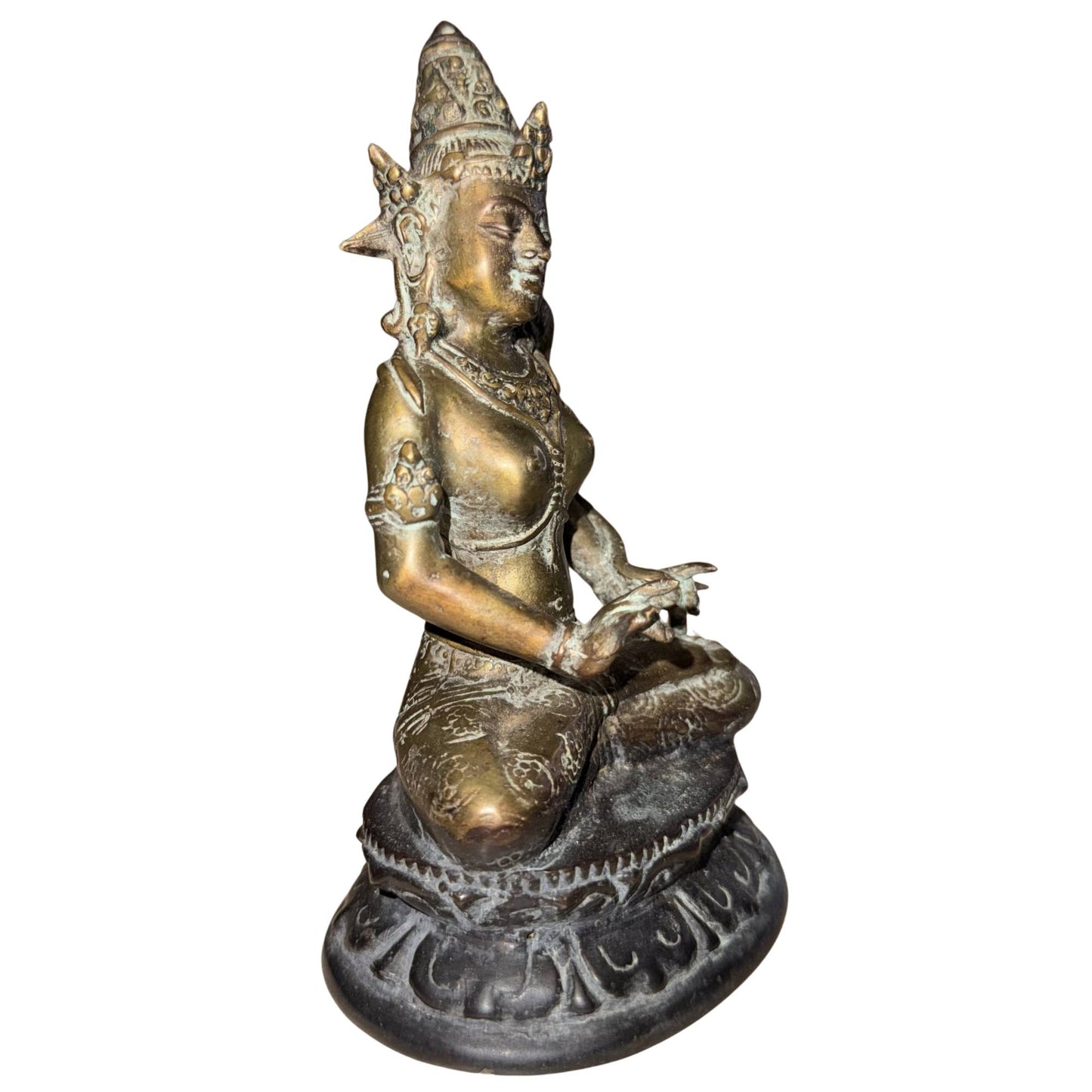 Tibetischer Padmapani Avalokiteshvara aus Bronze mit schützender, mitfühlender Bedeutung