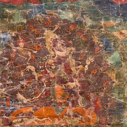 Tibetische Sakya-Lineage-Thangka des 15. Jahrhunderts mit Nairātmyā – Aufnahme 13