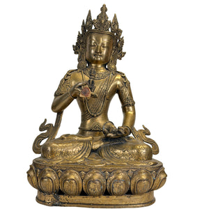 Monumentale Vajrasattva Bronze Skulptur – Tibet, 19. Jh. – 40,5 cm