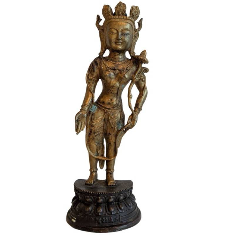 Tibetische Avalokiteshvara-Bodhisattva-Statue aus Bronze
