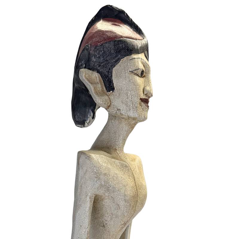 Detail der männlichen Figur mit einem traditionellen javanischen Blangkon.