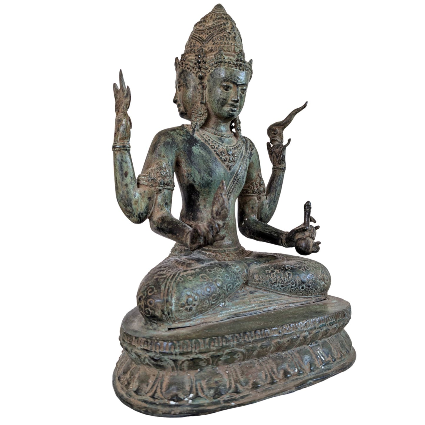 Trimukha Maheshvara, Seitenansicht mit acht Armen