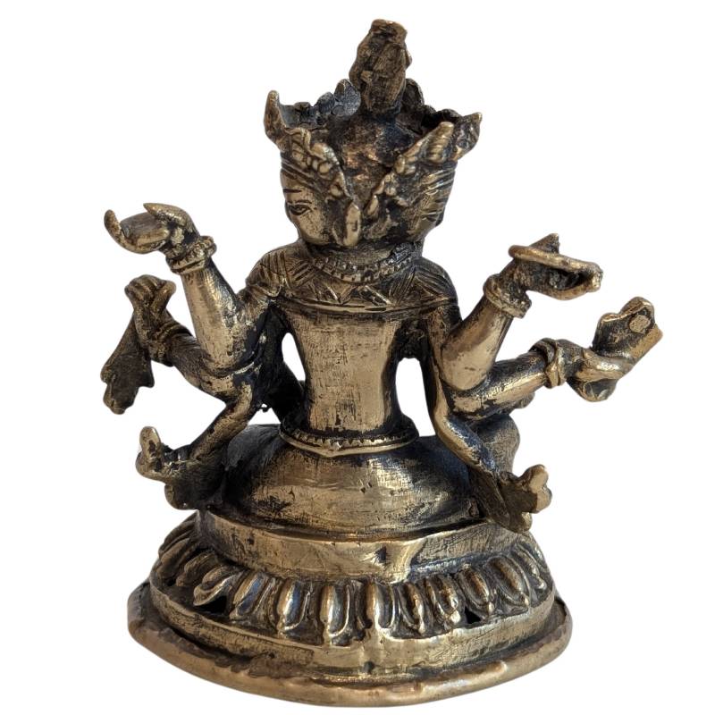 Vajrayana-buddhistische Bronzestatue von Ushnishavijaya