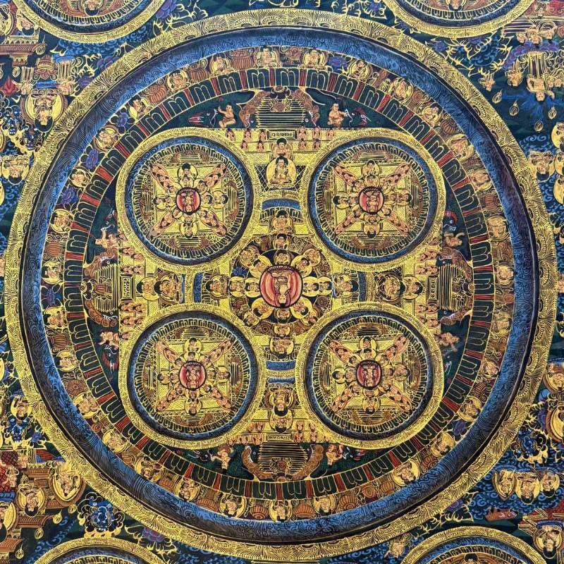 Zentrales Meditationsbild im Vajradhatu-Mandala-Thangka