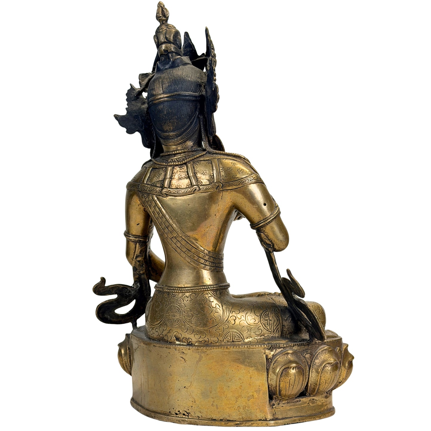 Antiker Lotusthron eines tibetischen Vajrasattva aus dem 19. Jahrhundert