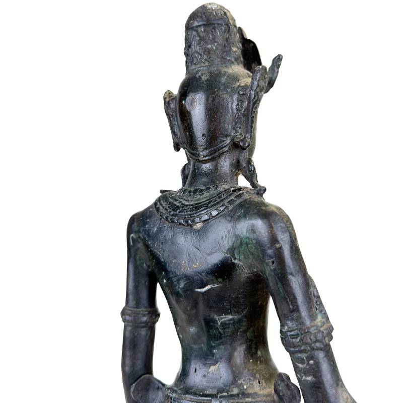 Vintage-Bronzestatue, spirituelles Objekt mit Charakter