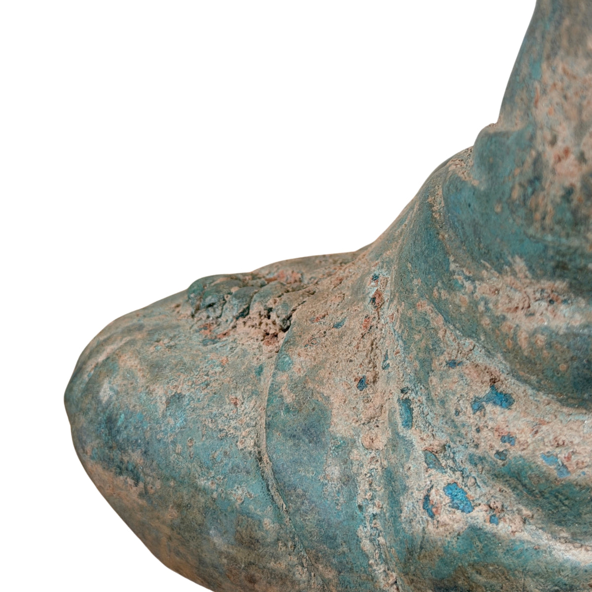 Knie und Fuß mit Zehen im Lotossitz, Detail