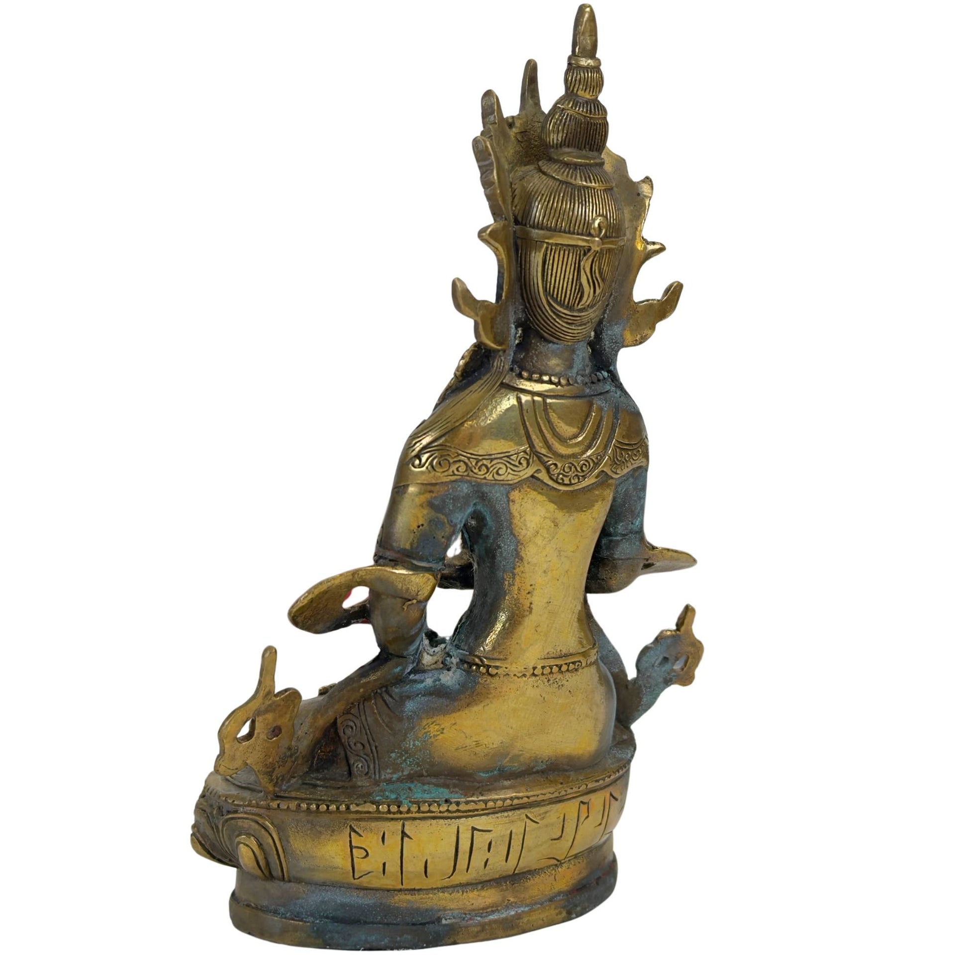 Dekorative Buddha-Amitayus aus Messing für ein spirituelles Interieur