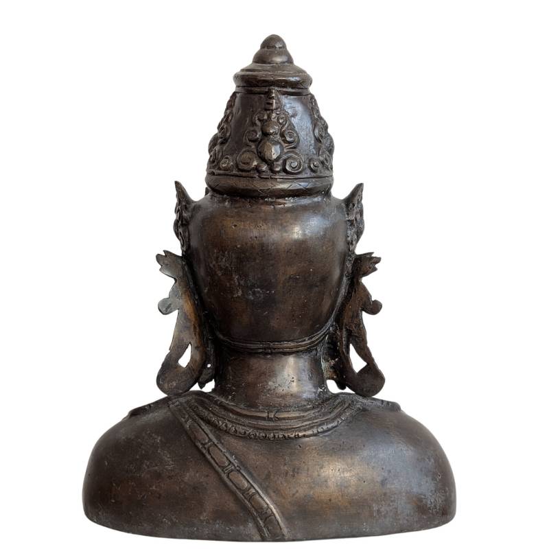 Vishnu-Büste aus Bronze im Khmer-Stil aus Kambodscha