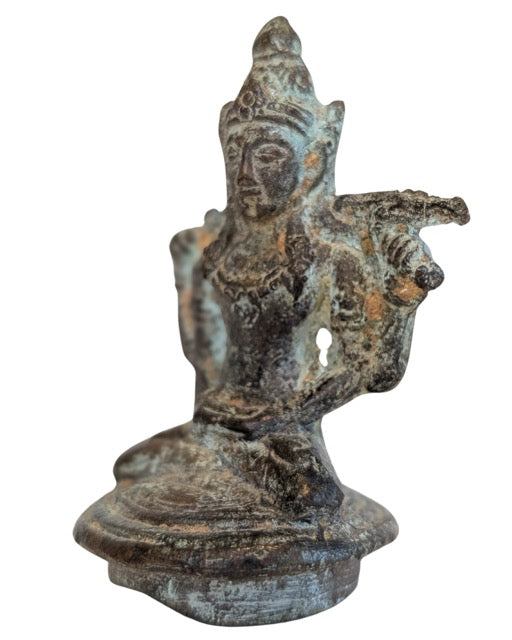 Bronzene Vishnu-Figur, geeignet für den hinduistischen Hausaltar