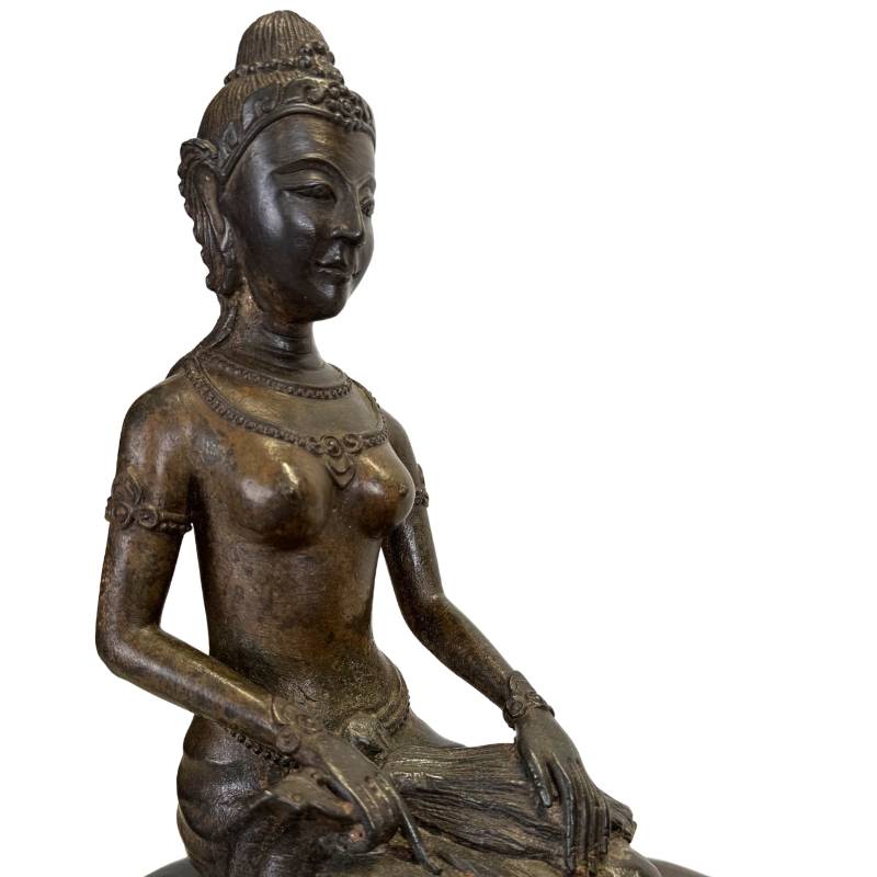 Mythologische Darstellung von Vishnu und Lakshmi auf der Schlange