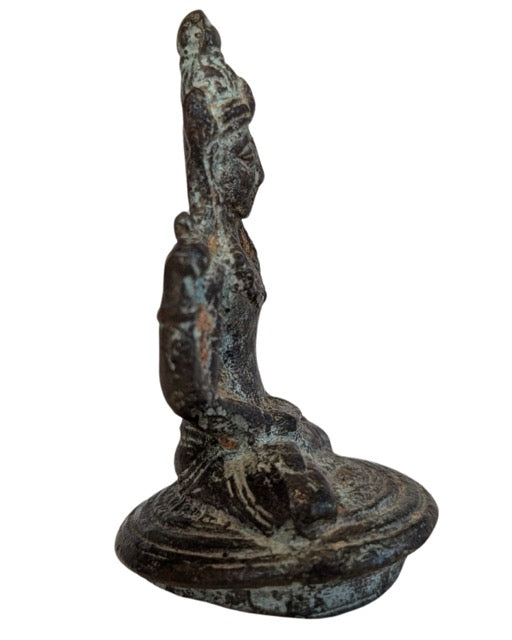 Antike asiatische Bronzefigur des Hindu-Gottes Vishnu