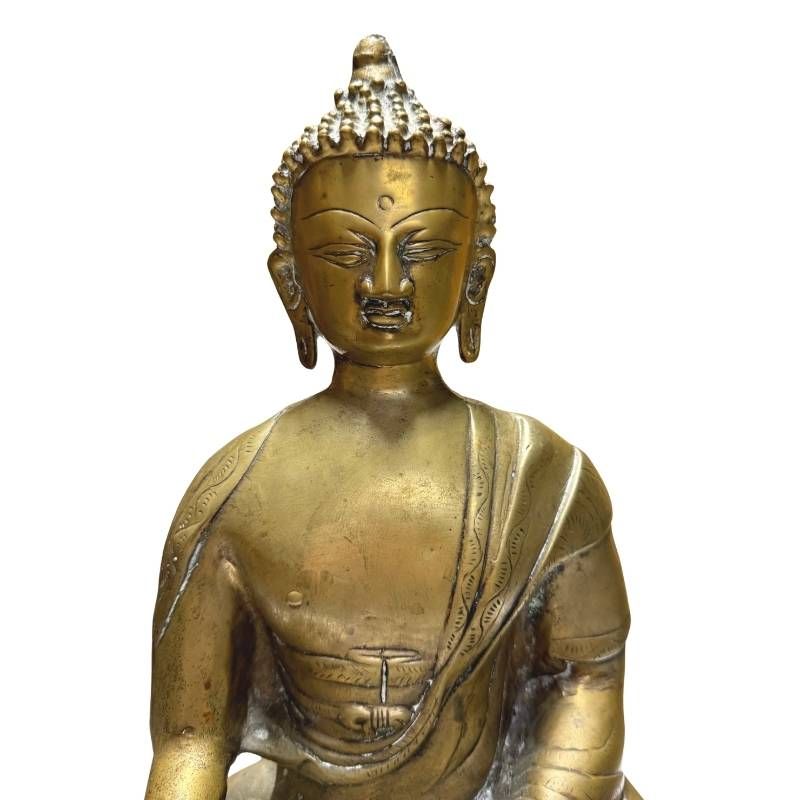 Antiker feuervergoldeter Buddha aus dem 18. bis frühen 19. Jahrhundert