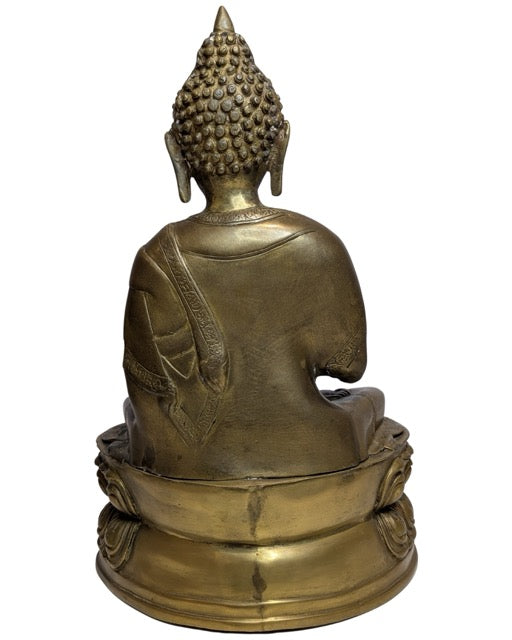 Feuervergoldete tibetische Buddha-Statue aus Bronze