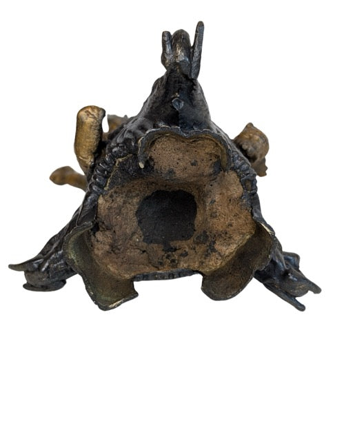 Brahma-Figur aus vergoldeter Bronze (Ormolu) aus Indien, antik