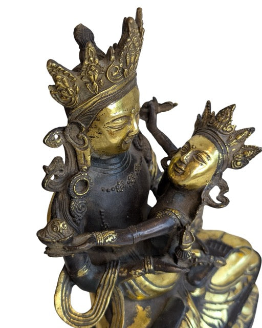 Ritual-Yab-Yum-Bronzestatue aus Tibet