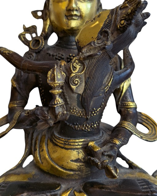 Tantrische Yab-Yum-Bronzestatue aus Tibet