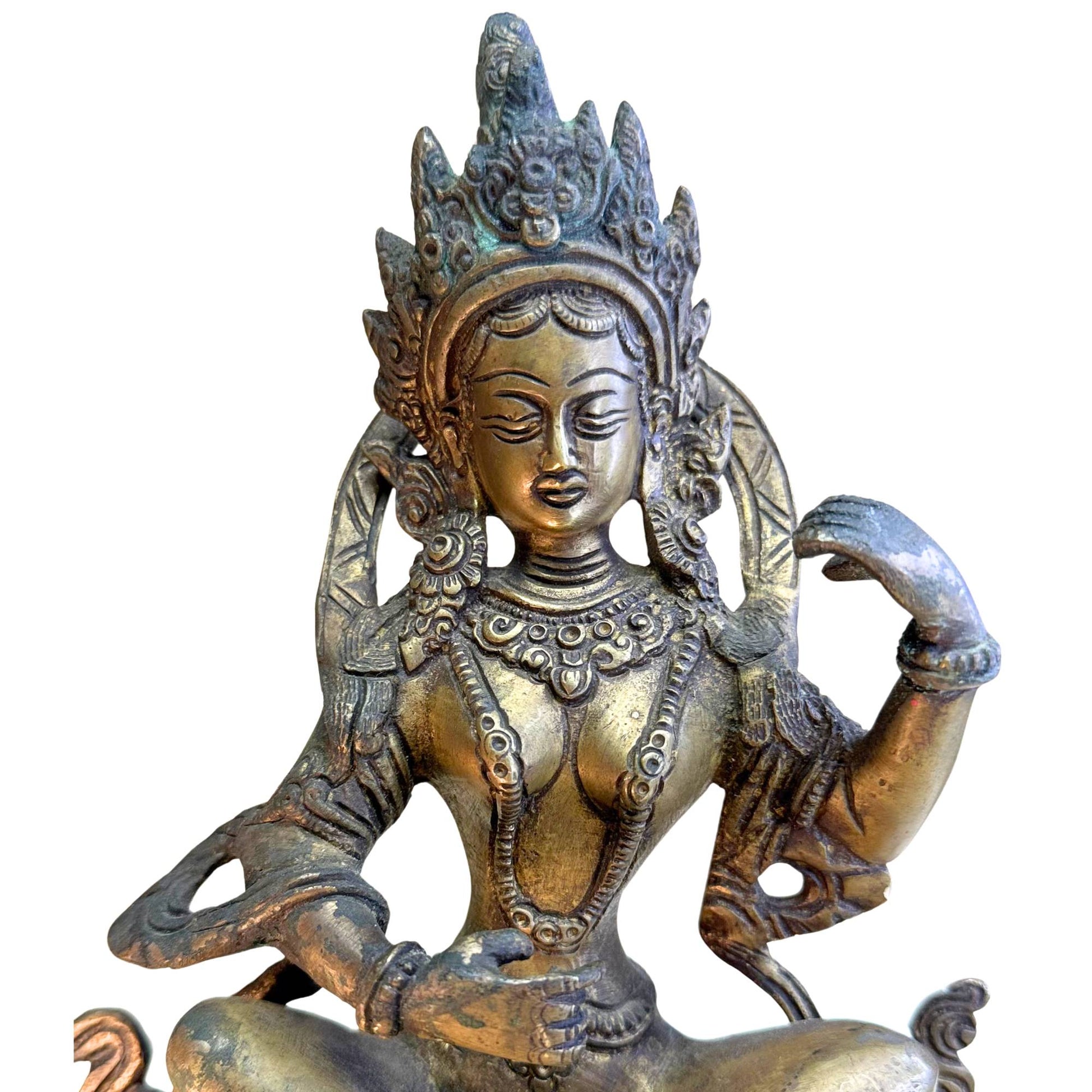Seltene tibetische Weisheitsaltarstatue, 1,8 kg