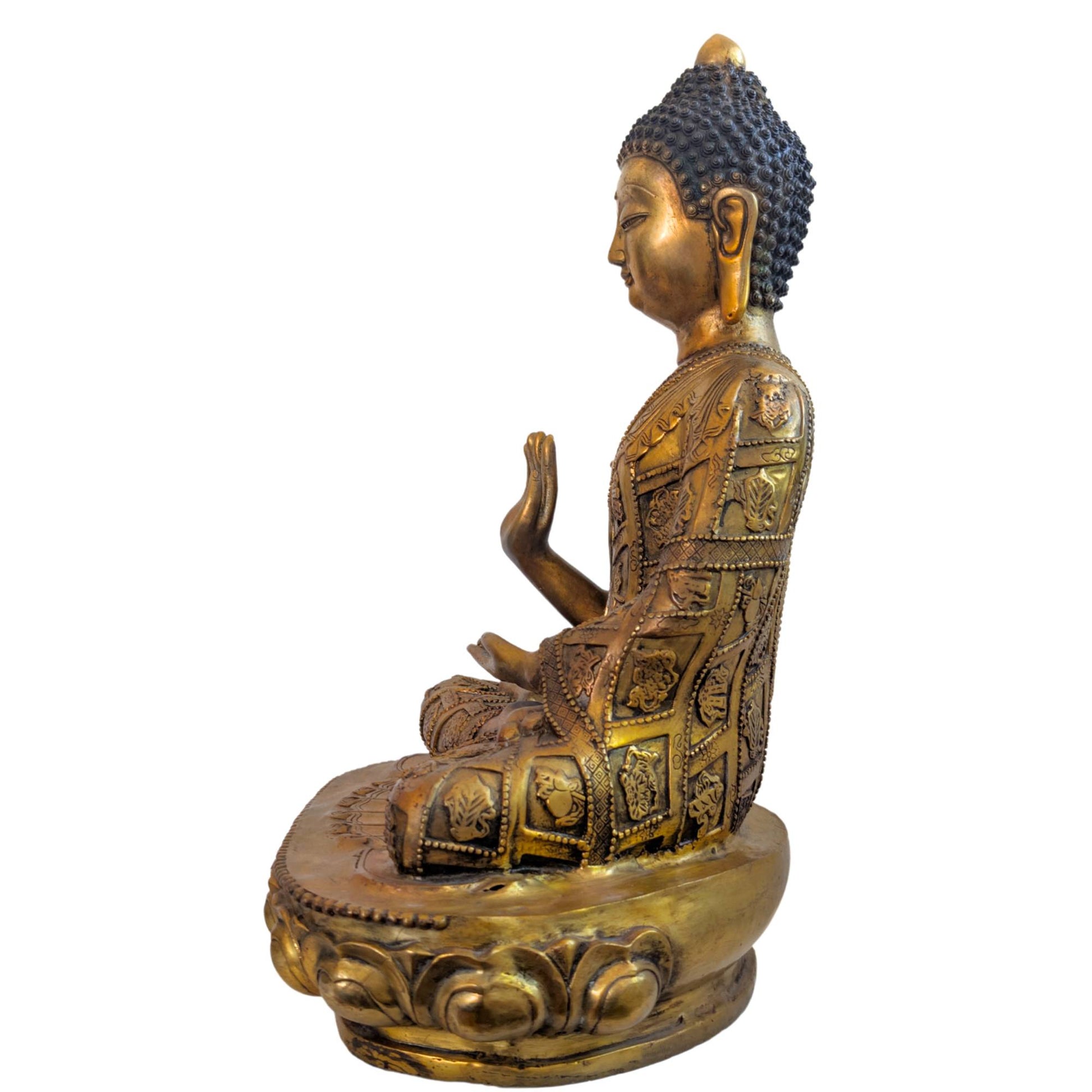 Seitenansicht tibetischer Buddha Vitarka Mudra 44cm