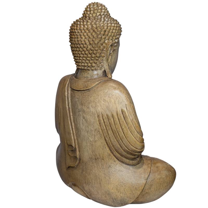 Sitzender Buddha aus Holz aus Südostasien, 20. Jahrhundert, in Dhyana Mudra