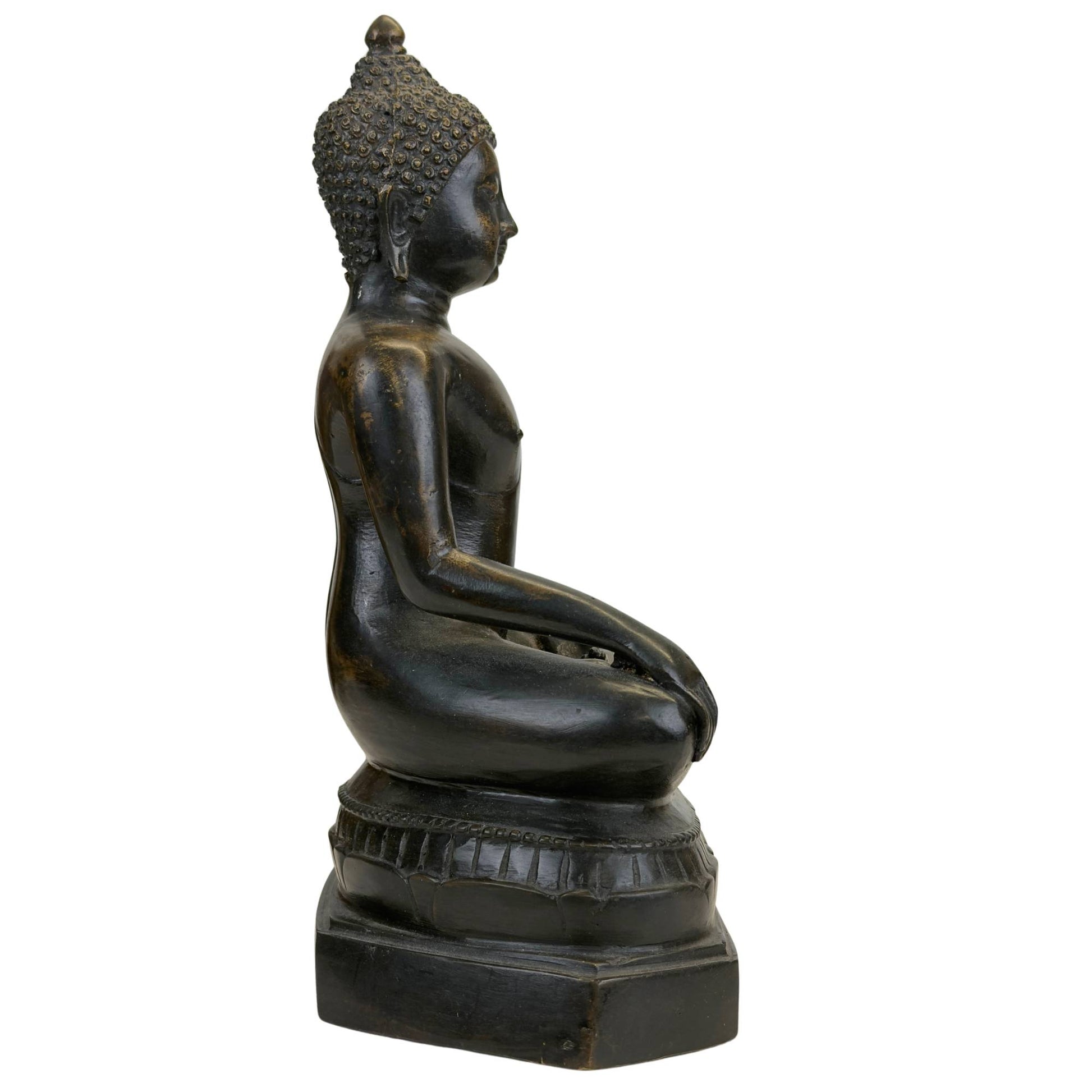 Sitzender Buddha aus Thailand aus Bronze