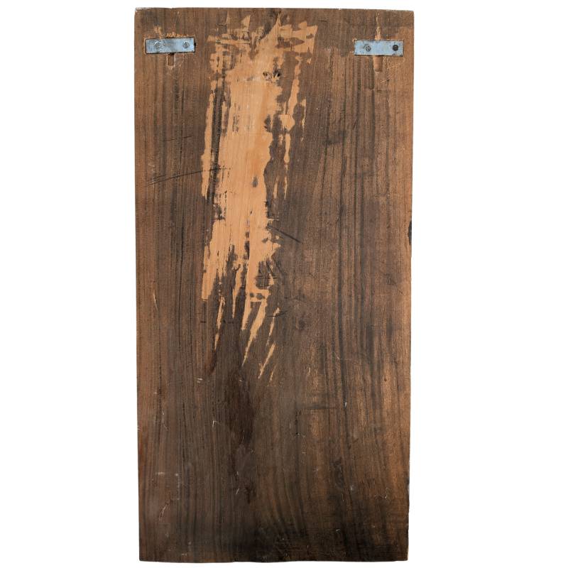 Südindien Holzschnitzerei Durga Mahishasura Tempeltafel
