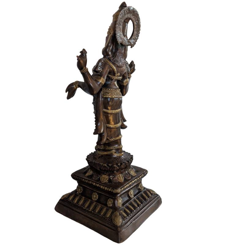 Lakshmi-Statue aus Bronze, südindische Göttin des Reichtums (Hinduismus)