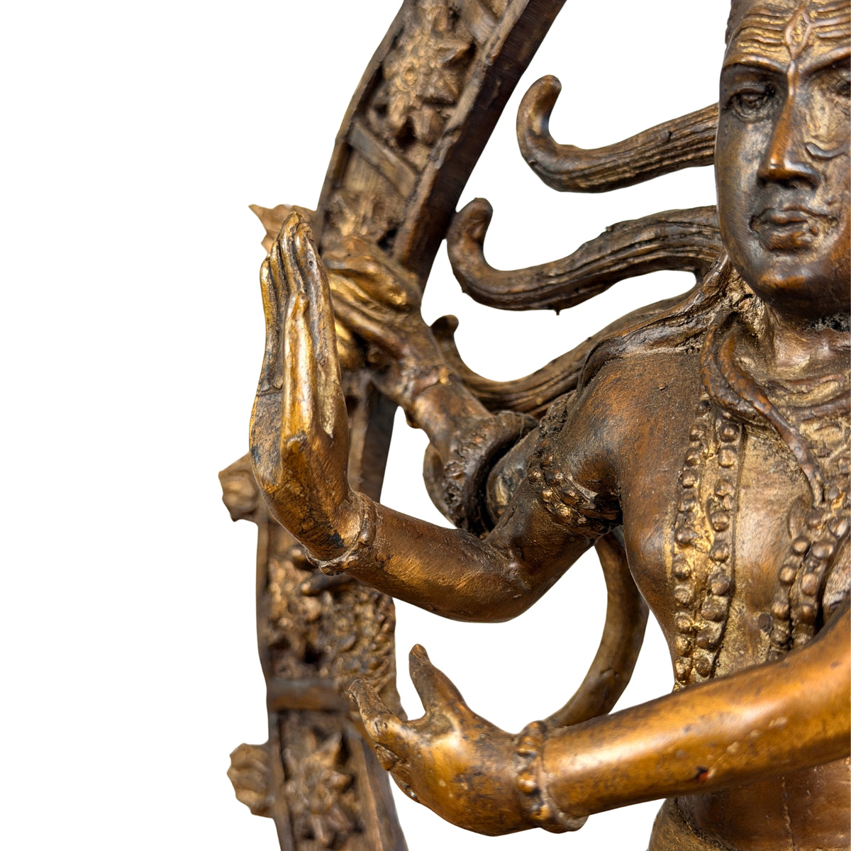Oberkörper mit Hand in Abhaya und Gajahasta, Detail