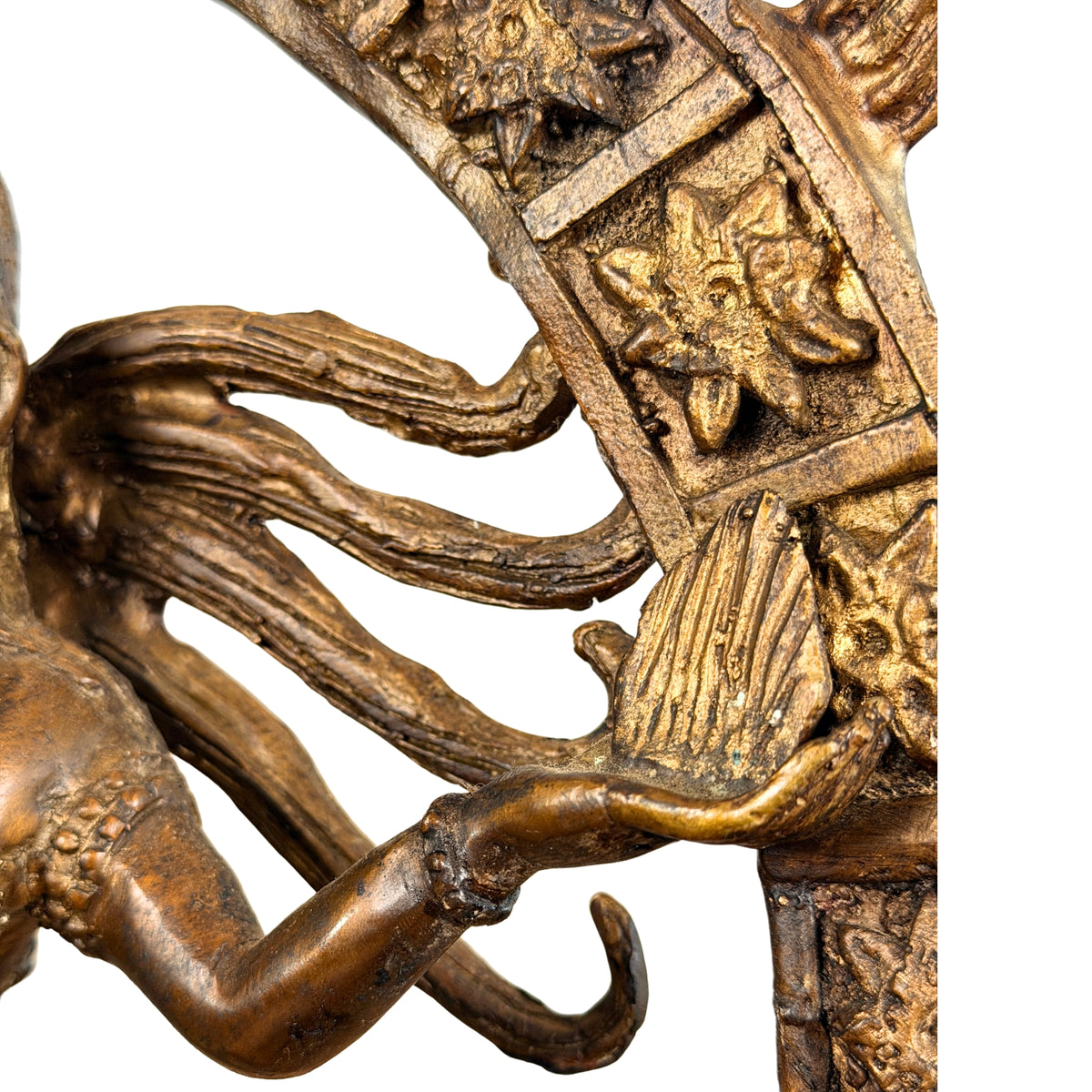 Fliegende Haarsträhnen und die Hand mit der Flamme, Detail
