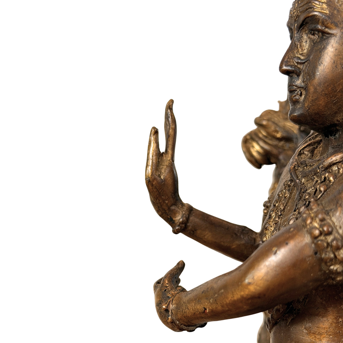 Hände in Abhaya und Gajahasta von der Seite, Detail