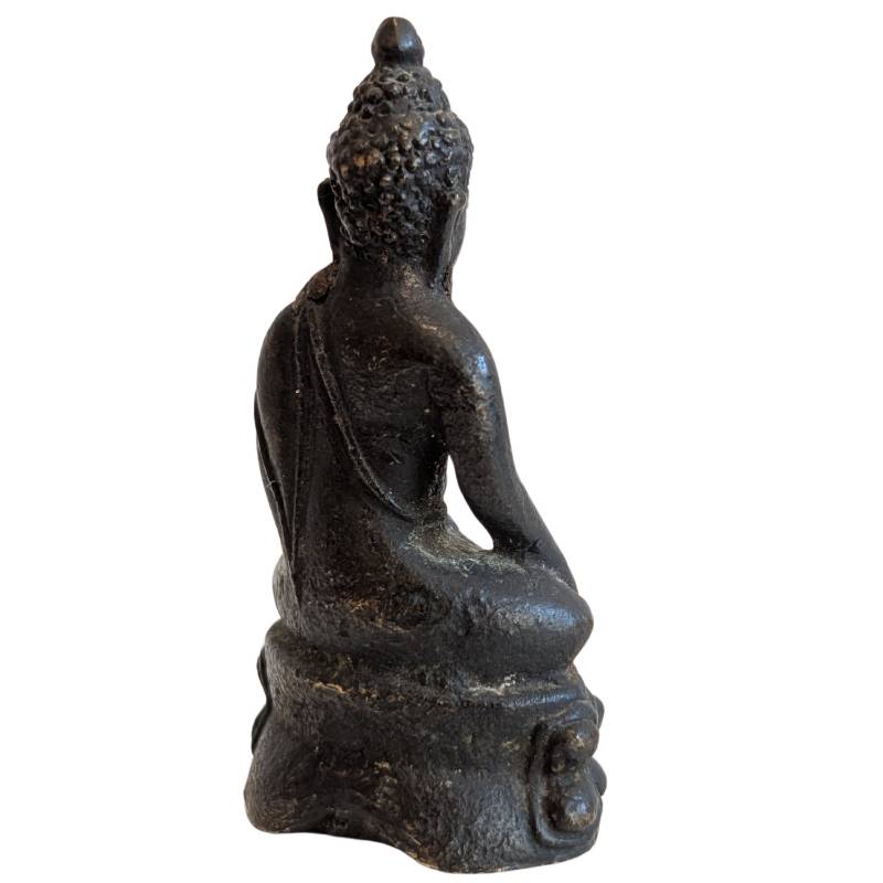 Südostasiatische Reisefigur mit Kalasha aus Bronze